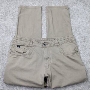 Kuhl Pants Mens 38x32 Beige Revolt Jean Sweat Pant Comfort Straight Leg Stretch